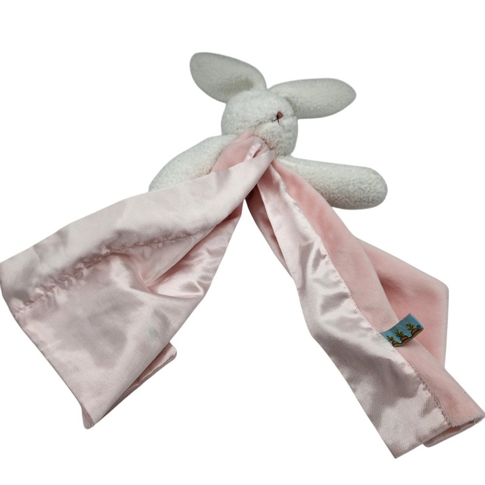 Bunnies By The Bay Blossom Bunny Buddy Blanket Lovey Security Blanket Pink Plush - Picture 3 of 11
